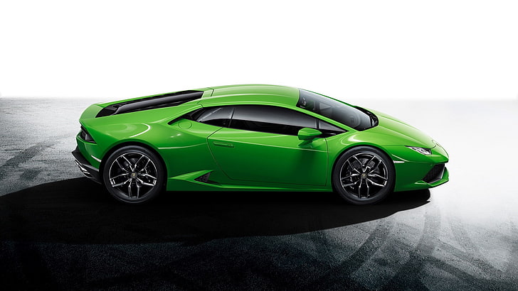 Lamborghini Huracan LP 610-4, green cars, mode of transportation, HD wallpaper