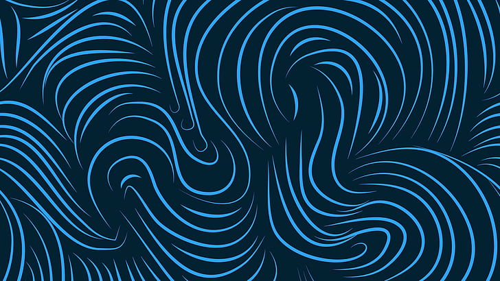 abstract lines blue wavy lines, pattern, curve, no people, backgrounds, HD wallpaper