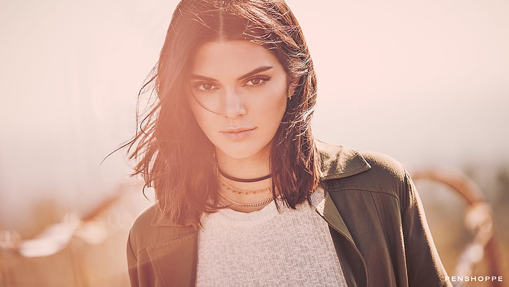 Kendall Jenner, model, women, Penshoppe, brunette, portrait, HD wallpaper
