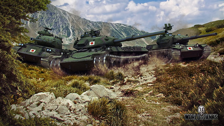 Japan, tanks, in the mountains, Wargaming.net, WOT, Type 61 HD wallpaper