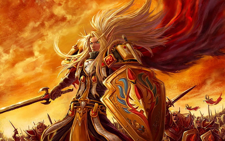 Blood Elf, Paladin, Warcraft, World of Warcraft, army, armour