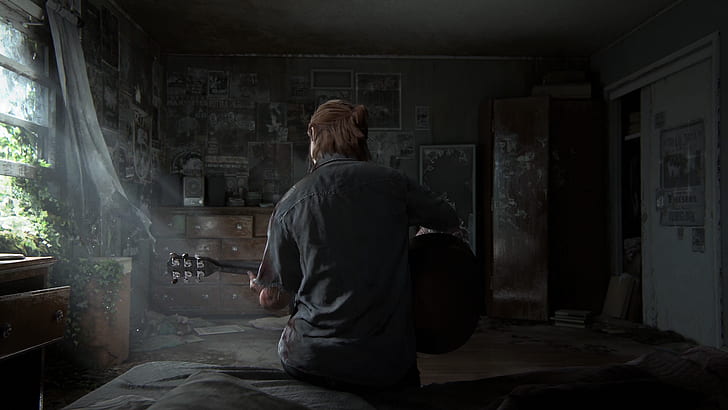 men's black t-shirt, The Last of Us Part 2, The Last of Us 2