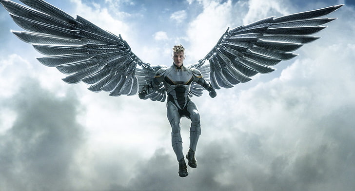X-Men, X-Men: Apocalypse, Archangel (Marvel Comics), flying, HD wallpaper