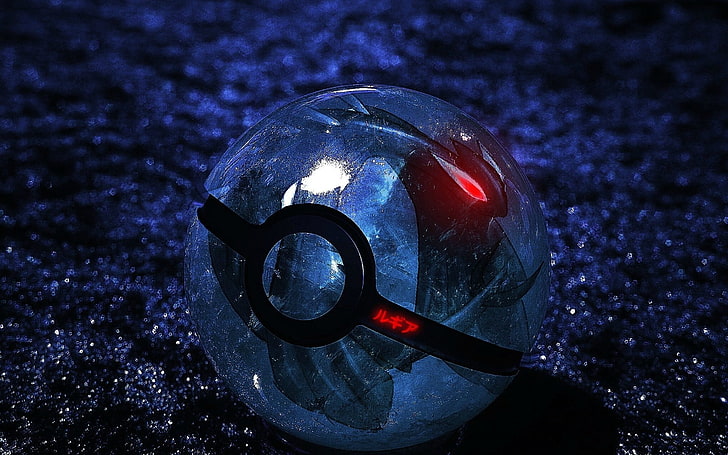 Pokemon Pokeball, Pokémon, Lugia, close-up, reflection, sphere, HD wallpaper