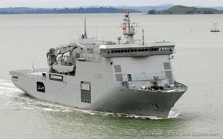 gray battleship, warship, vehicle, military, Royal New Zealand Navy, HD wallpaper