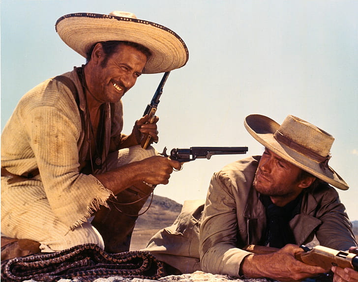 THE GOOD THE BAD AND THE UGLY CLINT EASTWOOD ELI WALLACH GREAT PHOTO 