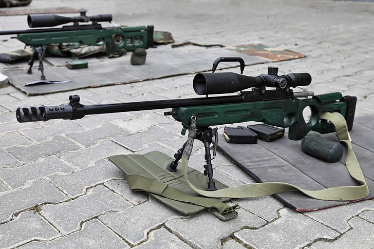 green AWP, sniper rifle, SV-98, 7.62 mm, gun, weapon, army, armed Forces, HD wallpaper