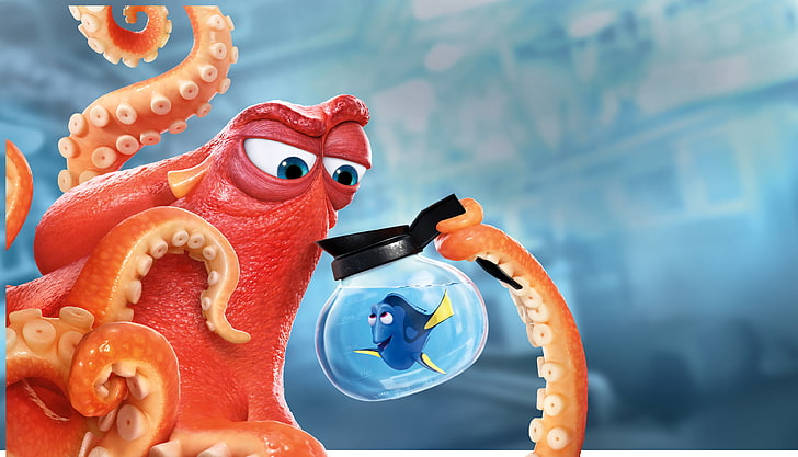 Finding Dory, Hank, Animation, Octopus, HD wallpaper