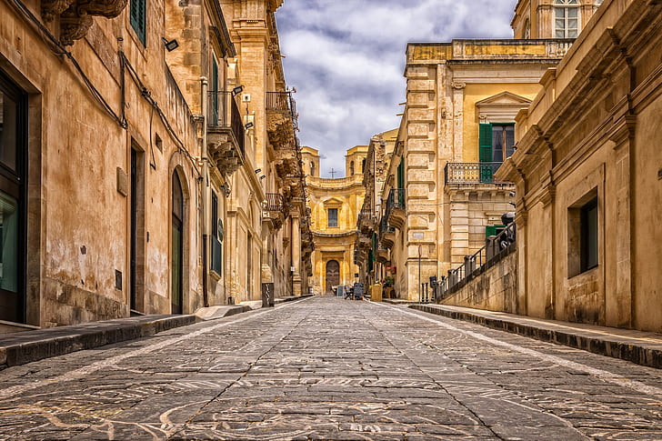the city, street, Italy, old town, Record, Palermo, HD wallpaper