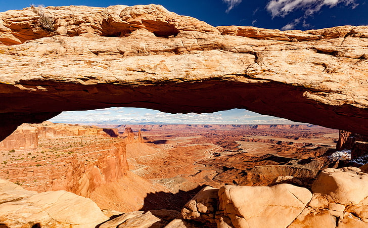 Mesa Arch Landscape, Utah, United States, View, Travel, Nature, HD wallpaper