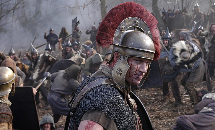 men's gray chainmail armor, TV Series, Battle, HBO, Centurion Lucius Vorenus