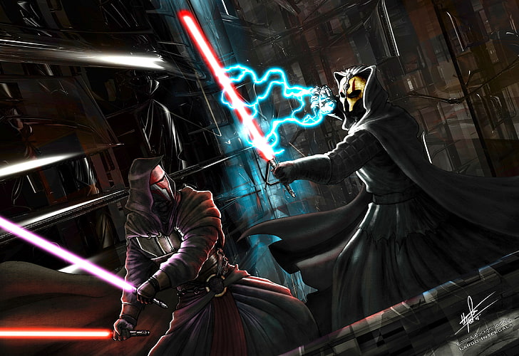 Star Wars illustration, knights of the old republic, darth revan, HD wallpaper