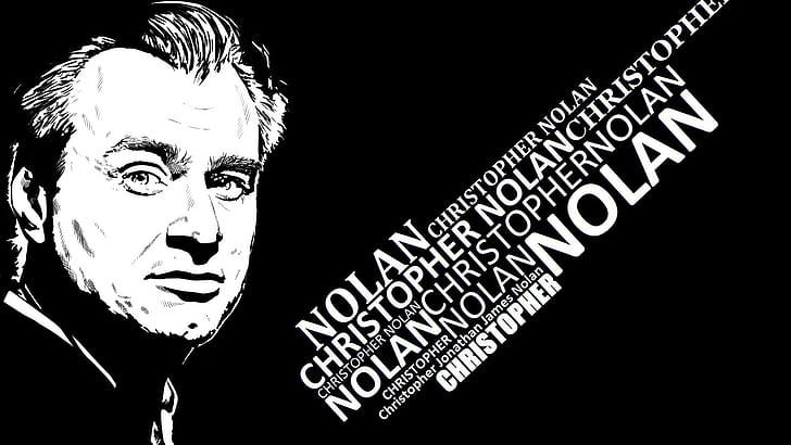 Christopher Nolan, Film directors, monochrome, movies, actor, HD wallpaper