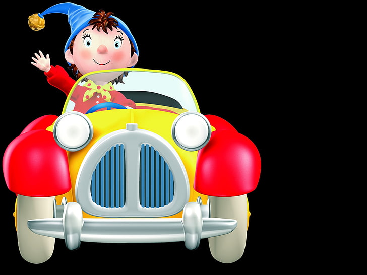HD wallpaper: Nodi In Car, Noddy driving yellow car, Cartoons, studio shot  | Wallpaper Flare