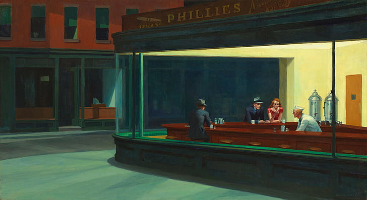 edward hopper artwork painting nighthawks classic art diner