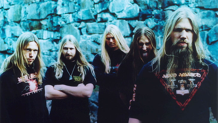 men's black crew-neck shirt, music, metal music, Amon Amarth, HD wallpaper