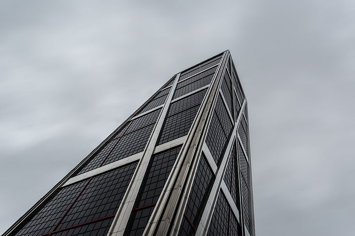 gray high-rise building, architecture, skyscraper, cloud - sky, HD wallpaper