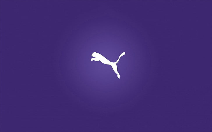 Puma Logo Purple Background, Puma logo, Other, animal, no people, HD wallpaper