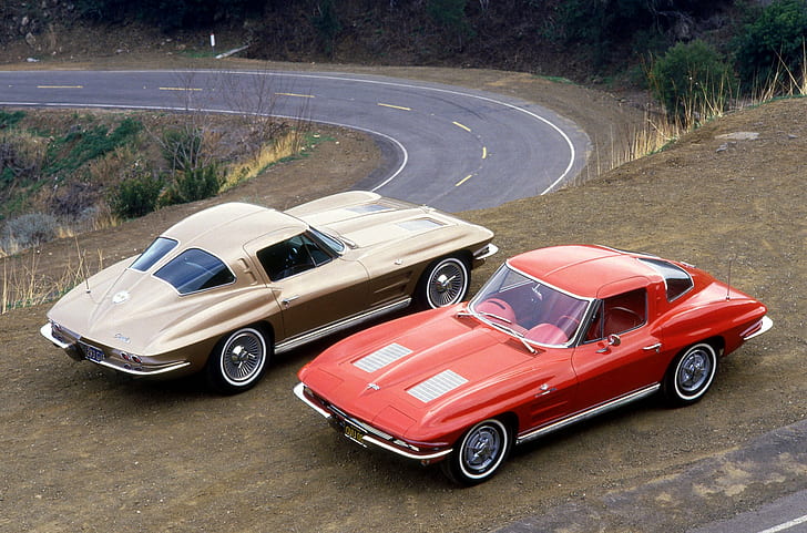 (c-2), 1963, chevrolet, classic, corvette, muscle, ray, sting, HD wallpaper