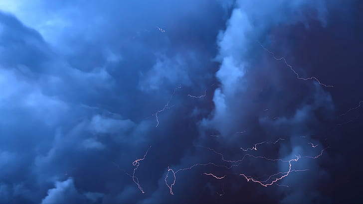 sky, cloud, cumulus, thunder, lightning, storm, thunderstorm, HD wallpaper