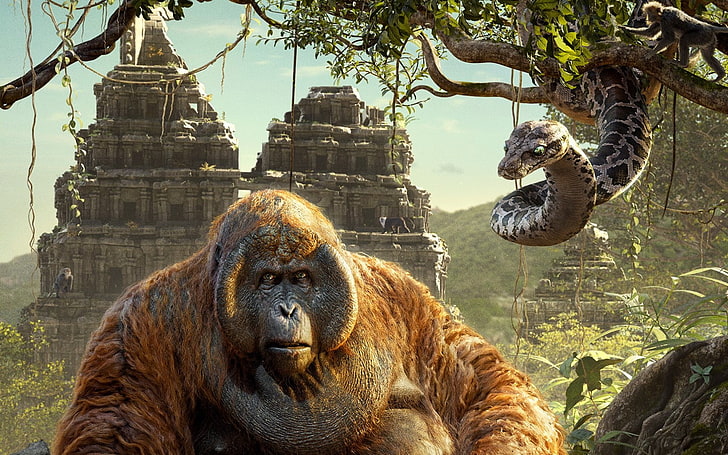 HD wallpaper: The Jungle Book Movie Animals, brown orangutan illustration,  Movies | Wallpaper Flare