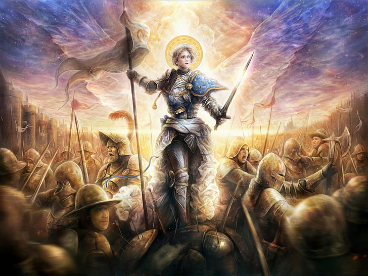 1920x1080px | free download | HD wallpaper: painting, Jeanne d'Arc ...