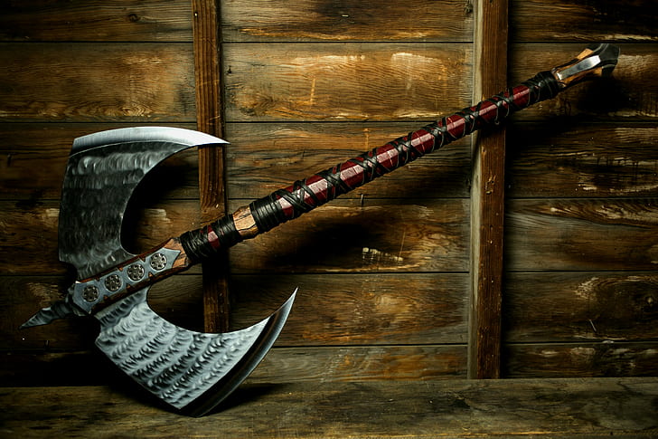 axes, weapon, HD wallpaper