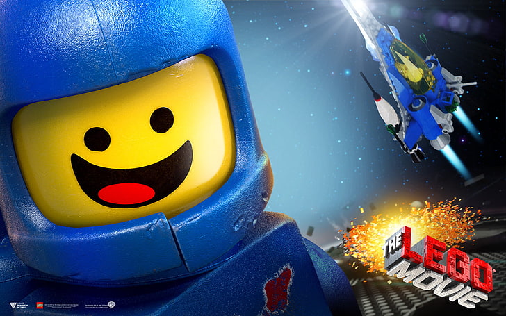 The Lego Movie wallpaper, spaceship, movies, blue, no people, HD wallpaper