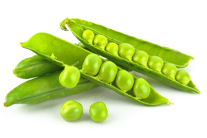 green bean vegetable, water, drops, peas, vegetables, pods, Green peas, HD wallpaper