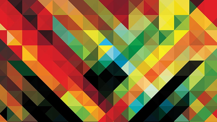 yellow, red, and black mosaic wallpaper, africa hitech, Andy Gilmore, HD wallpaper