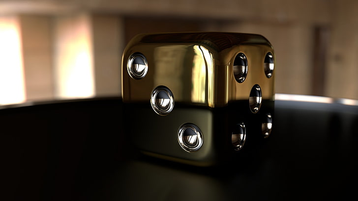 dice, reflection, indoors, close-up, no people, focus on foreground, HD wallpaper