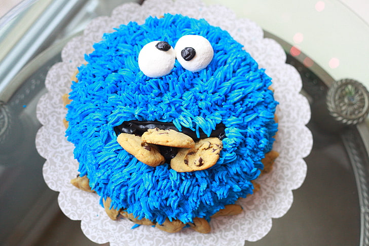 HD wallpaper: cookie monster fondant cake, unusual, funny, treats, dessert  | Wallpaper Flare