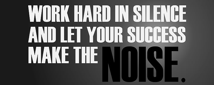 Success HD Wallpaper, white and black text on gray background