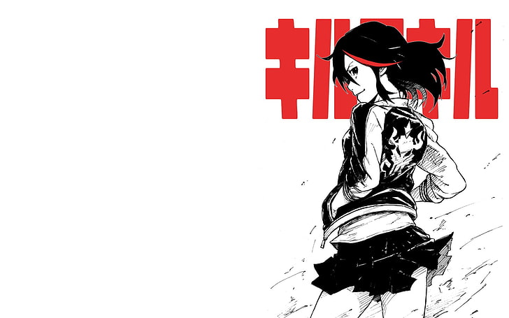 Kill la Kill, Matoi Ryuuko, anime, anime girls, simple background