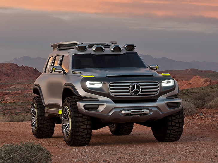 Hd Wallpaper Silver Mercedes Benz Suv The Concept Ener G Force 4x4 Off Road Vehicle Wallpaper Flare
