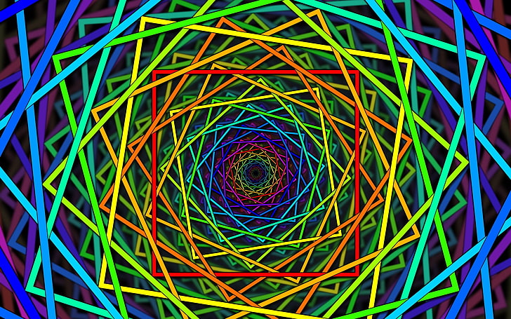 1920x1200 px abstract multicolor rainbows shapes Spirals People Redheads HD Art, HD wallpaper