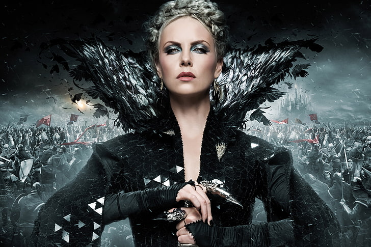 women's black blazer, Charlize Theron, Queen, Snow White and the Huntsman