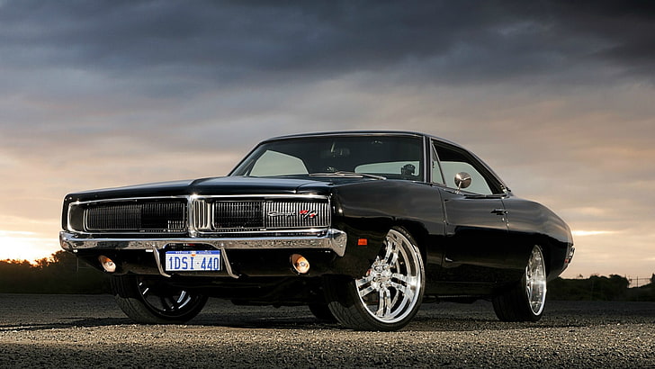 1969 black Dodge Charger rt, R/T, Muscle Car, '1969, Package Included R/T, HD wallpaper