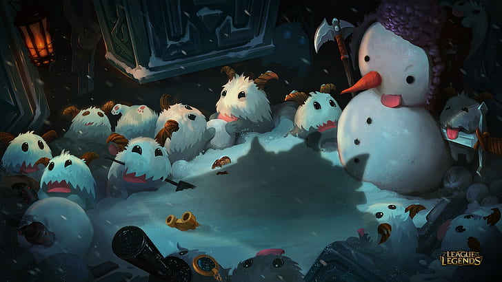 League of Legends poster, Poro, animal representation, toy, art and craft