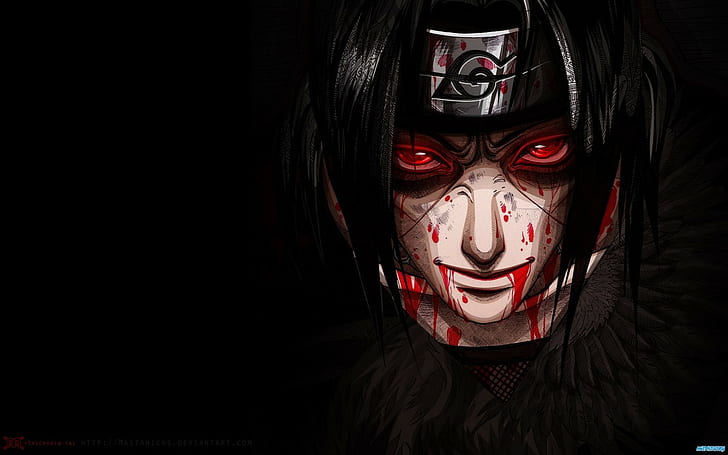 blood, Naruto Shippuuden, Red Eyes, Uchiha Itachi