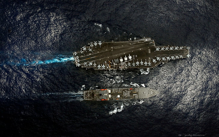 Warships, USS Kitty Hawk (CV-63), Aircraft Carrier, HD wallpaper