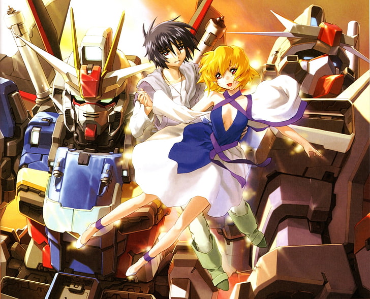 anime, Mobile Suit Gundam SEED, large group of objects, indoors