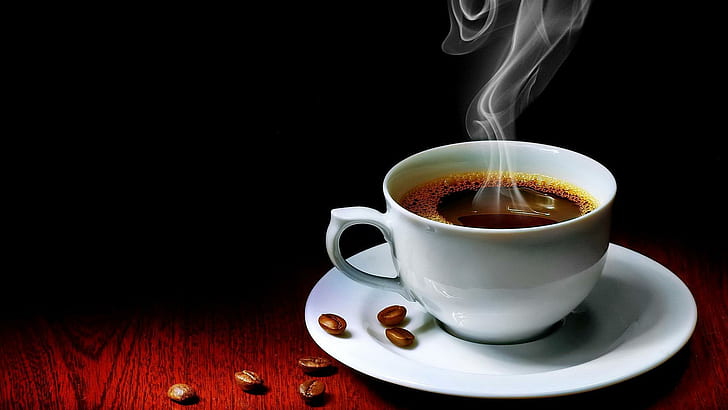 Coffee Beans, lovely, nice, smoke, cafe, beautiful, pleasant, HD wallpaper