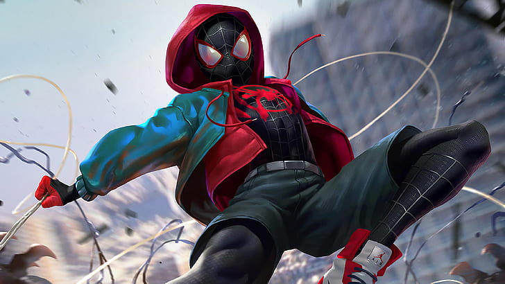 Wallpaper Miles Morales Spiderman Suit