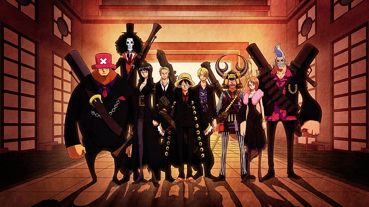 anime, characters, crowd, friends, group, ligh, onepiece, room, HD wallpaper