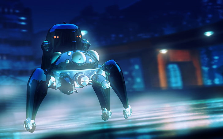 Ghost in the Shell, Tachikoma, one person, illuminated, technology