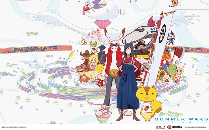 Summer Wars, anime, leisure activity, people, real people, multi colored, HD wallpaper