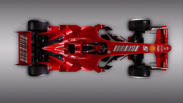 red and black Formula 1 racing car die-cast model, Scuderia Ferrari, HD wallpaper