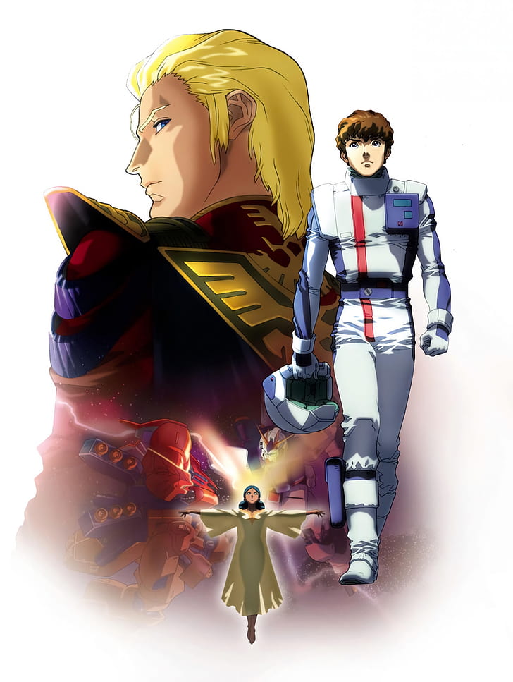 Gundam, Char Aznable, Amuro Ray, Mobile Suit Gundam Char's Counterattack, HD wallpaper