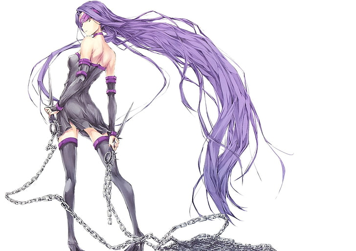 purple-haired female character wallpaper, anime, Fate/Stay Night, HD wallpaper
